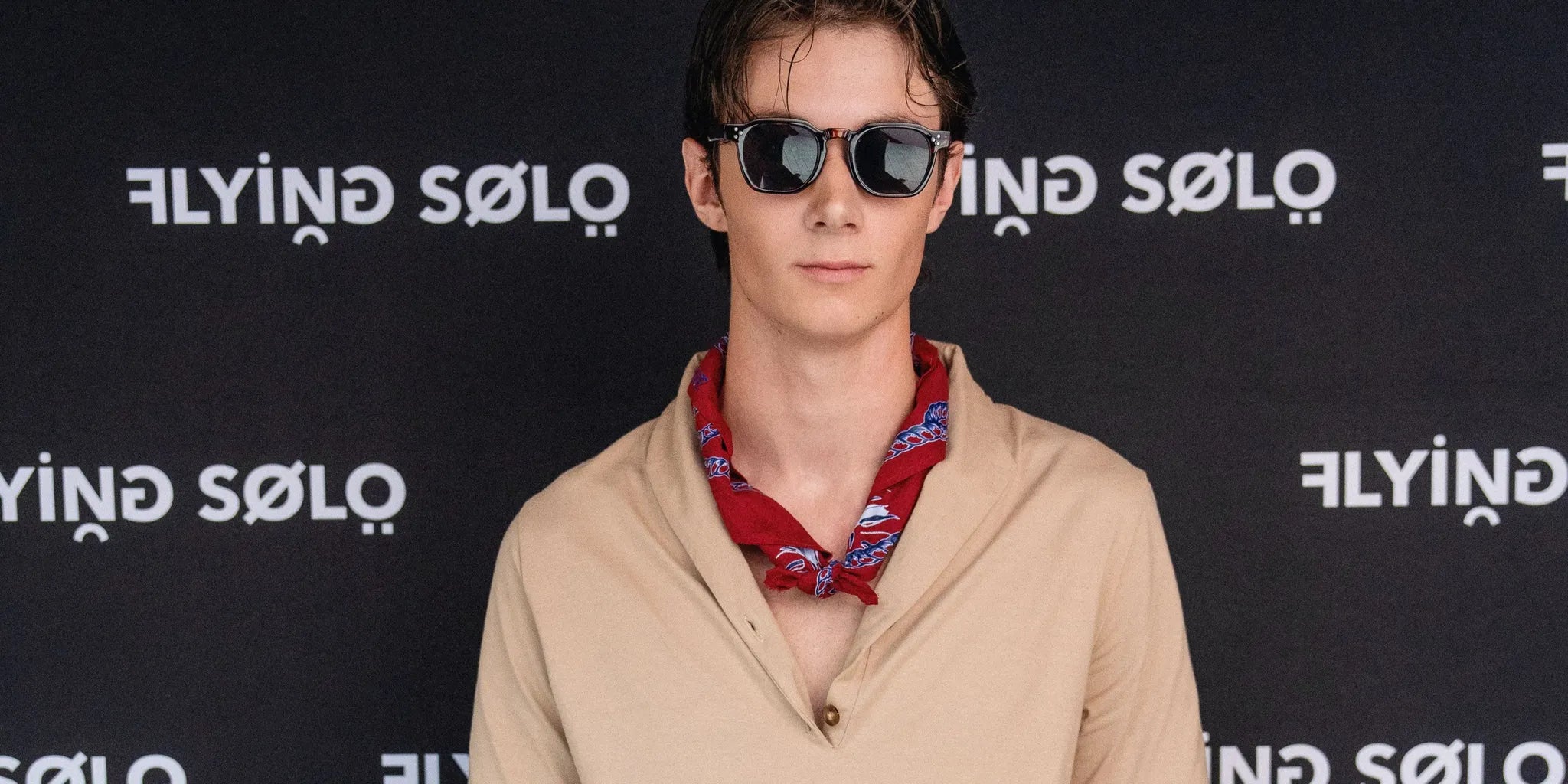 Model wearing a minimal contemporary outfit in an original SPHILISTINE fashion photograph