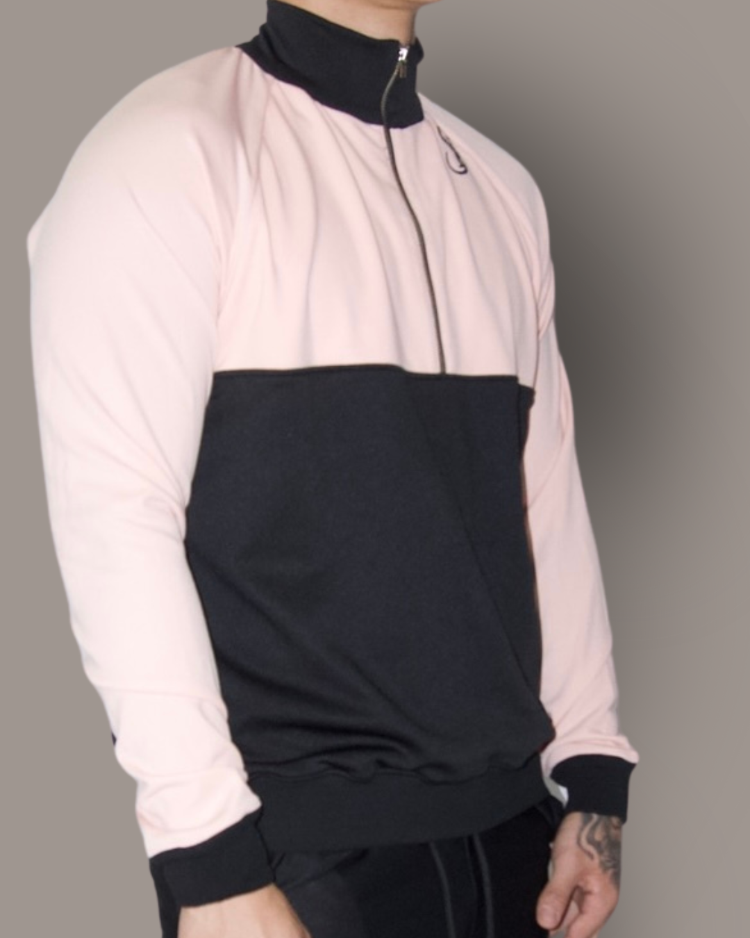 Men's Two Tone Half Zip Jacket