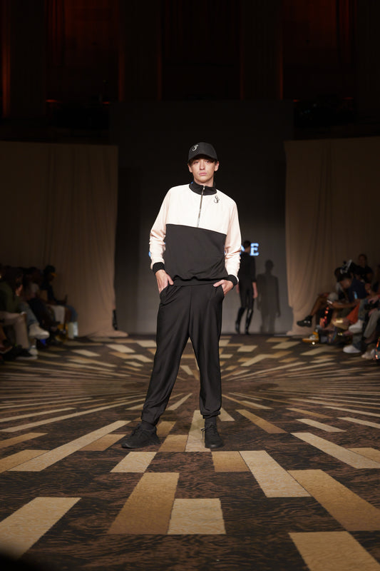 Men's Two Tone Half Zip Jacket