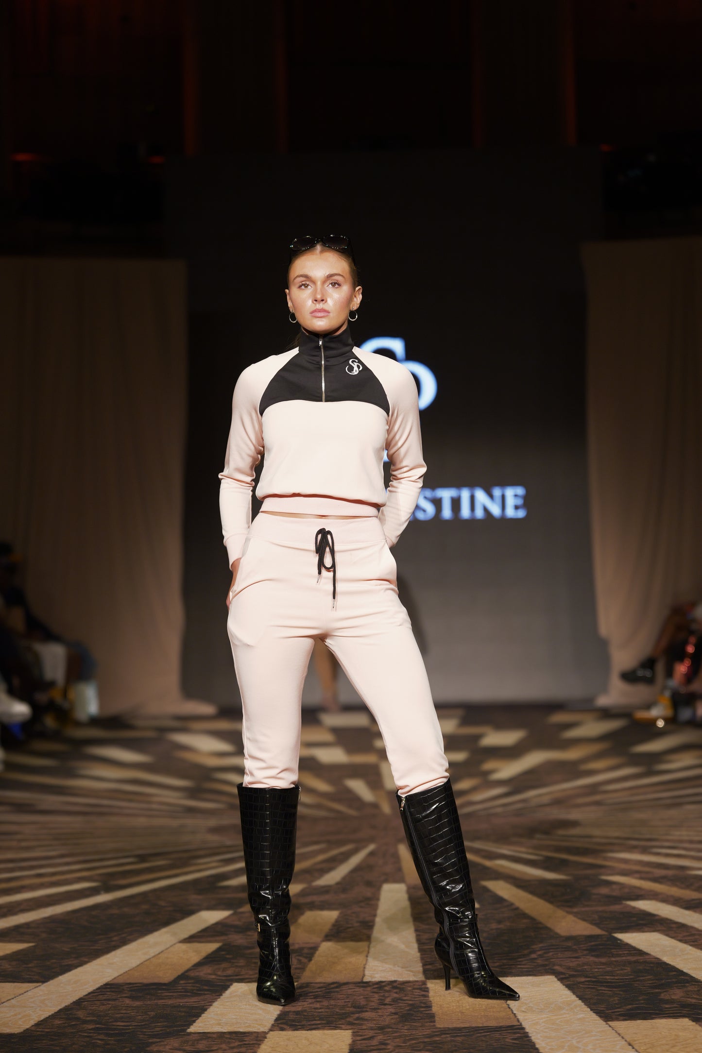 Two tone Half Zip Jacket