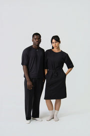 Drawcord Waist Terry Dress