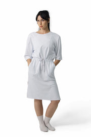 Drawcord Waist Terry Dress